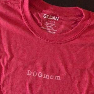 Custom made DOGmom crew neck t-shirt.